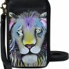 Anna by Anuschka Wallets | Anna By Anuschka Women'S Hand-Painted Genuine Leather Smartphone Case & Wallet - Lion Pride