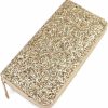 MYS Collection Wallets | Mys Collection Riah Fashion Rainbow Glitter Zip Around Wallet - Sparkly Confetti Single Zipper Clutch Purse With Card Slots (Rainbow - Gold)