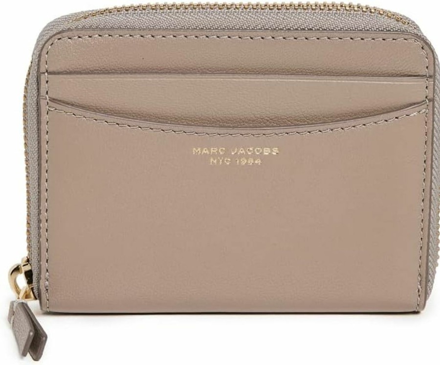 Marc Jacobs Wallets | Marc Jacobs Women'S The Slim 84 Zzip Around Wallet, Cement, Grey, One Size