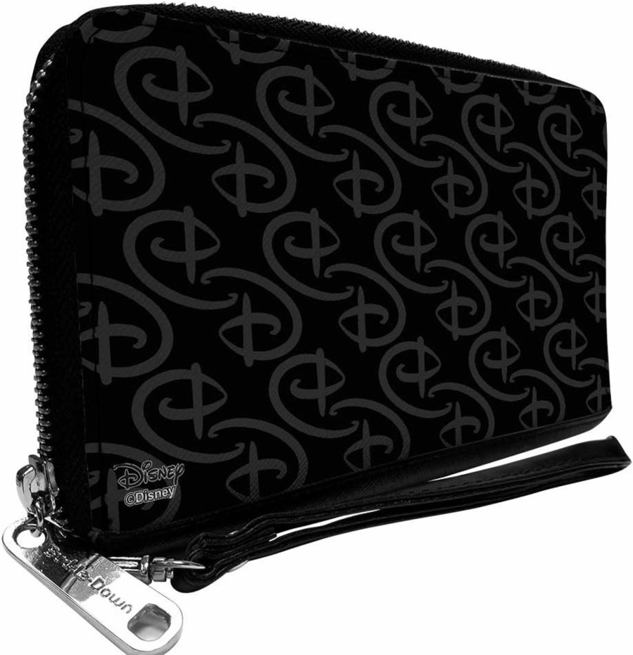 Buckle-Down Wallets | Buckle-Down Women'S Pu Zip Around Wallet Rectangle-Disney Signature D, 7.5\"X4.5\"