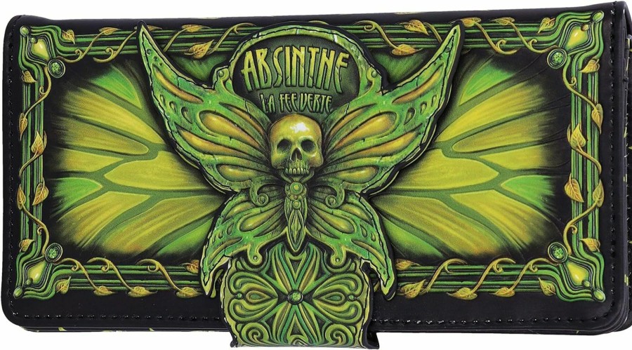 Nemesis Now Wallets | Nemesis Now Absinthe La Fee Verte Green Fairy Embossed Purse, 18.5Cm