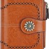 Lavemi Wallets | Lavemi Womens Leather Wallet Small Compact Rfid Blocking Credit Card Case Purse With Zipper Pocket