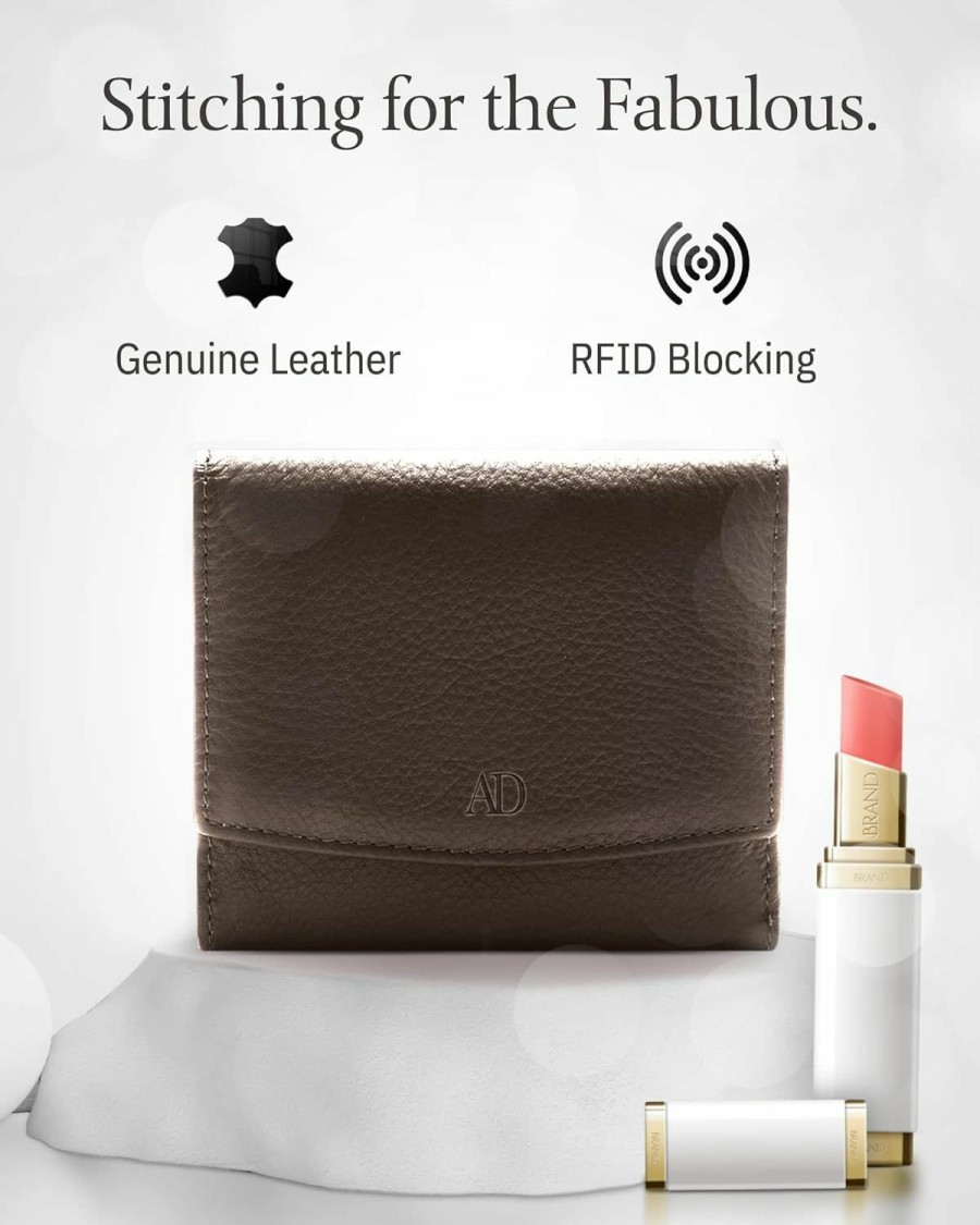 Access Denied Wallets | Access Denied Real Leather Small Wallets For Women - Compact Ladies Credit Card Holder With Coin Purse Rfid Holiday Gifts For Her