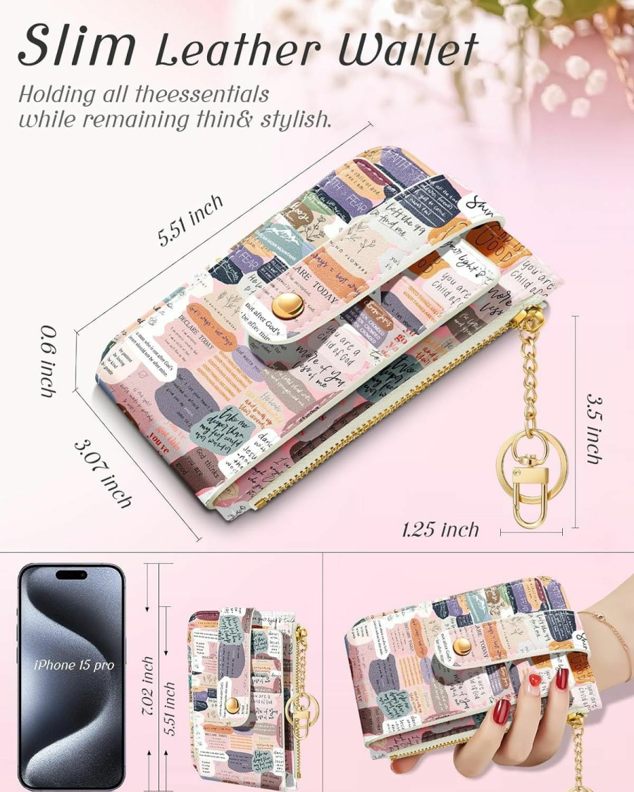 Bistup Wallets | Bistup Credit Card Holder Wallet For Women Cute Small For Ladies Teen Girls Female Rfid Black Butterfly Leather Cardholder Wallets Organizer Purse Girly Aesthetic Print Unique Zipper