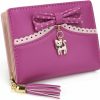 UTO Wallets | Uto Wallet For Girls Pu Leather Cat Pendant Tassel Zipper Card Holder Organizer Women Small Cute Coin Purse Ace Black