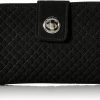 Vera Bradley Wallets | Vera Bradley Women'S Microfiber Turnlock Wallet With Rfid Protection