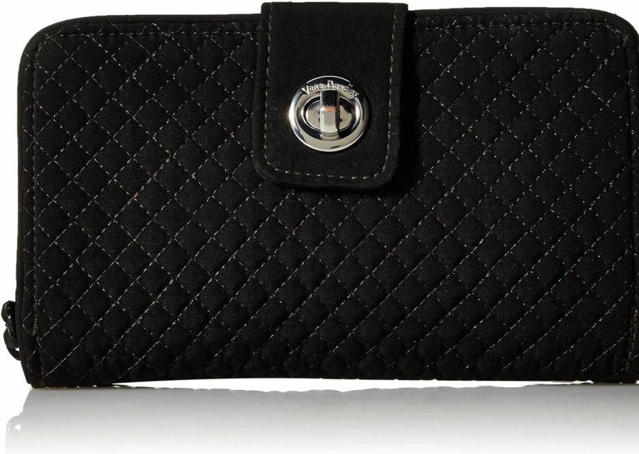 Vera Bradley Wallets | Vera Bradley Women'S Microfiber Turnlock Wallet With Rfid Protection