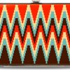 Buckle-Down Wallets | Buckle-Down Womens Buckle-Down Hinge - Jagged Zig Zag Brown/Aqua/Cream/Red Wallet, Multicolor, 7 X 4 Us