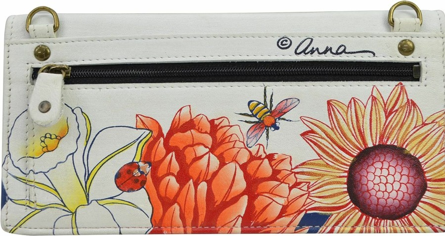 Anna by Anuschka Wallets | Anna By Anuschka Women'S Hand-Painted Genuine Leather Wallet On A String