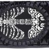 Lost Queen Wallets | Lost Queen Goth Steampunk Flocked Ribcage Skeleton Cameo Zip Around Wallet