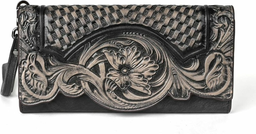 AEGGEAI Wallets | Aeggeai Women'S Long Wallet Large Capacity Genuine Leather Clutch Card Holder Wallet Women'S Wallet (Black)