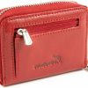 WalletBe Wallets | Walletbe Women'S Wallet Leather Rfid Original Zip Accordion, 10 Card Slots, Vegetable Tanned Leather Red