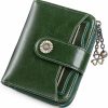 GOIACII Wallets | Goiacii Wallet For Women Leather Small Rfid Blocking Bifold Zipper Pocket Card Holder With Id Window