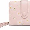 Sunwel Fashion Wallets | Sunwel Fashion Cute Daisy Flowers Print Wallets With Exterior Zipper Around Coin Purse Bifold Bill Wallet With Credit Card Holder Id Window (Blue)