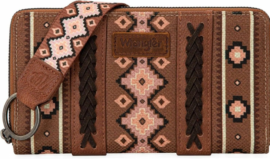 Wrangler Wallets | Wrangler Wallet Purse For Women Western Aztec Clutch Wristlet Wallet With Credit Card Holder