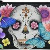 Anna by Anuschka Wallets | Anna By Anuschka Women Hand Painted Leather Bi-Fold Snap Wallet-Dreamy Blossoms