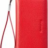 Marlekarida Wallets | Marlekarida Genuine Leather Rfid Blocking Women'S Wallet With Zipper, Large Capacity, 12 Card Slots, Cash And Phone Pockets (Red)