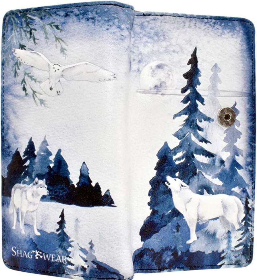 Shag Wear Wallets | Shag Wear Mystic Wolves Large Wallet For Women 7\"