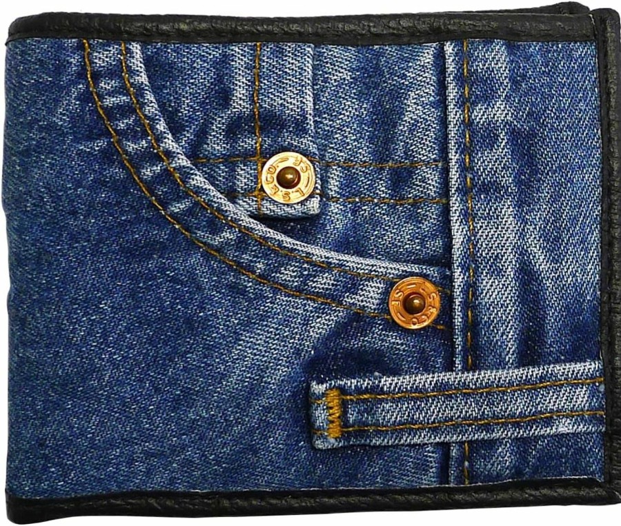 Bijoux de Ja Wallets | Bijoux De Ja Uni Blue Denim Small Billfold Purse Wallet