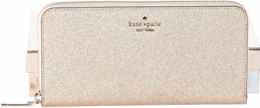 Kate Spade Wallets | Kate Spade Shimmy Tinsel Glitter Boxed Large Continental Wallet Glitter (Mitten Pink)