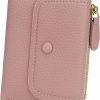 YALUXE Wallets | Yaluxe Women'S Compact Small Leather Billfold Wallet With Tassel Zipper Light Pink