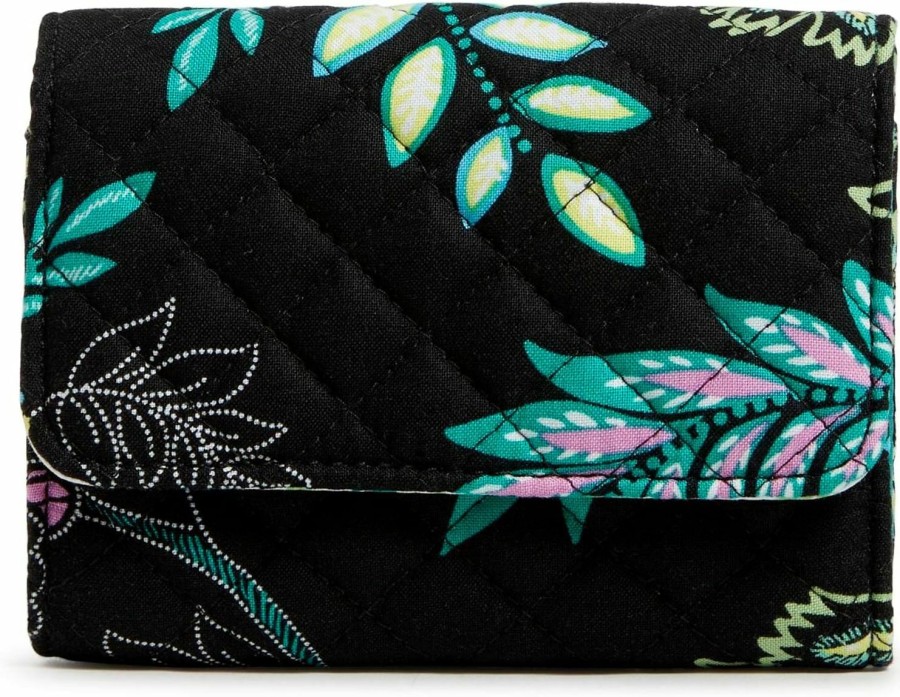 Vera Bradley Wallets | Vera Bradley Women'S Cotton Riley Compact Wallet With Rfid Protection