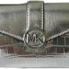 Michael Kors Wallets | Michael Kors Carmen Medium Flap Wallet (Silver)