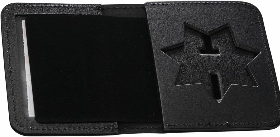 Perfect Fit Shield Wallets Wallets | Perfect Fit Shield Wallets Jail Police Law Enforcement 7 Point Star California Doc Corrections Style Bi-Fold Hidden Badge Wallet Fits For Blackinton B2001 (Cutout Pf215)