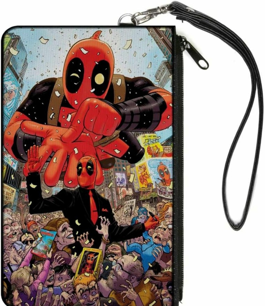 Buckle-Down Wallets | Buckle-Down Buckle-Down Zip Wallet Deadpool Large Accessory, Deadpool, 8" X 5"