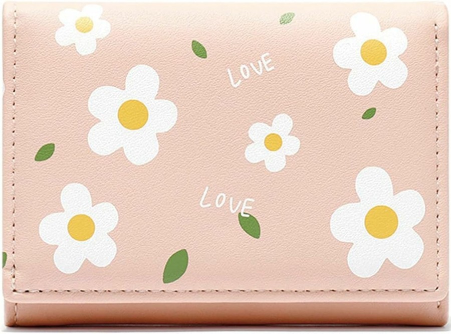 AODEZI Wallets | Aodezi Women Girls Wallet Cute Pig Pattern Tri-Fold Wallet Pu Leather Purse Slim Small Wallet Cartoon Trifold Card Holder Bag (Pink)