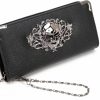 Ecohaso Wallets | Ecohaso Skull Wallets For Women, Zip Around Goth Wallet Large Capacity Long Purse Credit Card Clutch Wristlet For Women (A-Black)