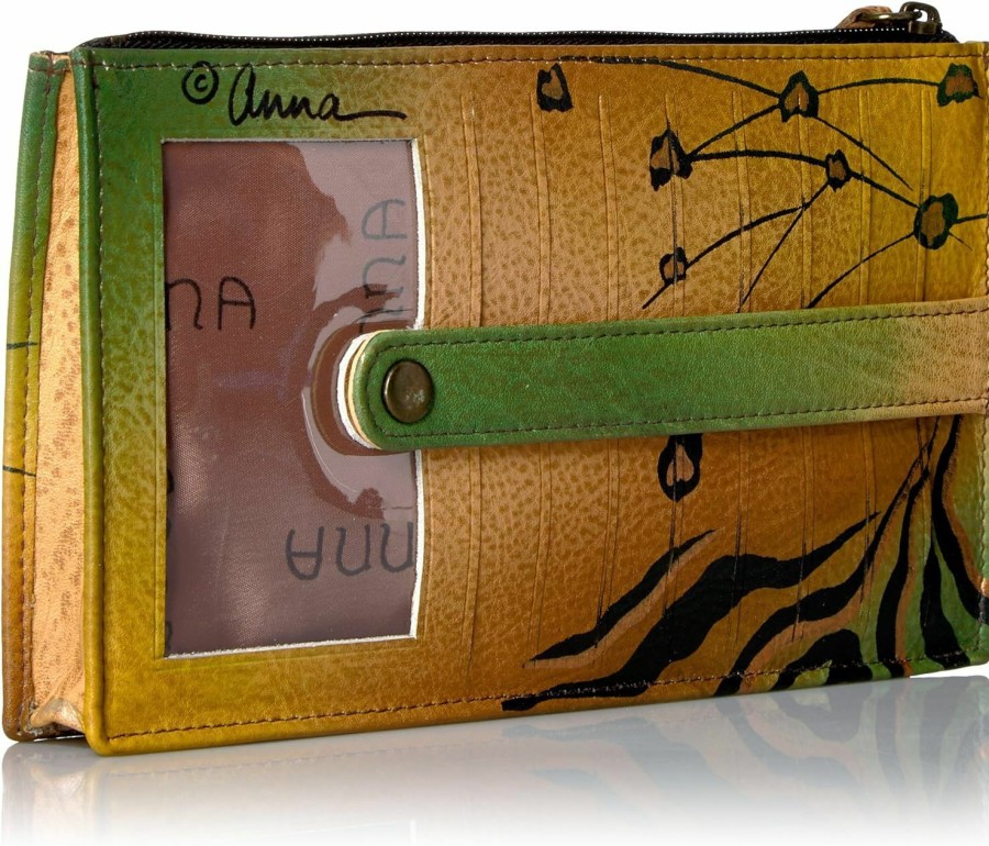 Anuschka Wallets | Anna By Anuschka Women'S Hand Painted Genuine Leather Organizer Wallet - Animal Butterfly