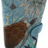 Shag Wear Wallets | Shag Wear Sea Turtle Large Wallet For Women 7\" Blue