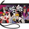 Buckle-Down Wallets | Buckle-Down Women'S Standard Zip Wallet Disney'S Villains Large, 8\" X 5\"