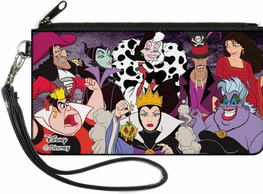 Buckle-Down Wallets | Buckle-Down Women'S Standard Zip Wallet Disney'S Villains Large, 8\" X 5\"