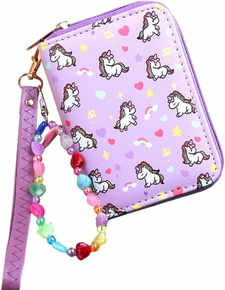 AACKS Wallets | Aacks Girls Kitty Cat Wallet Small Pink Wallet With Strap Cute Cartoon Coin Purse Kids Coin Pouch For Little Girls Cartoon Cute Small Wallet For Kids Girls