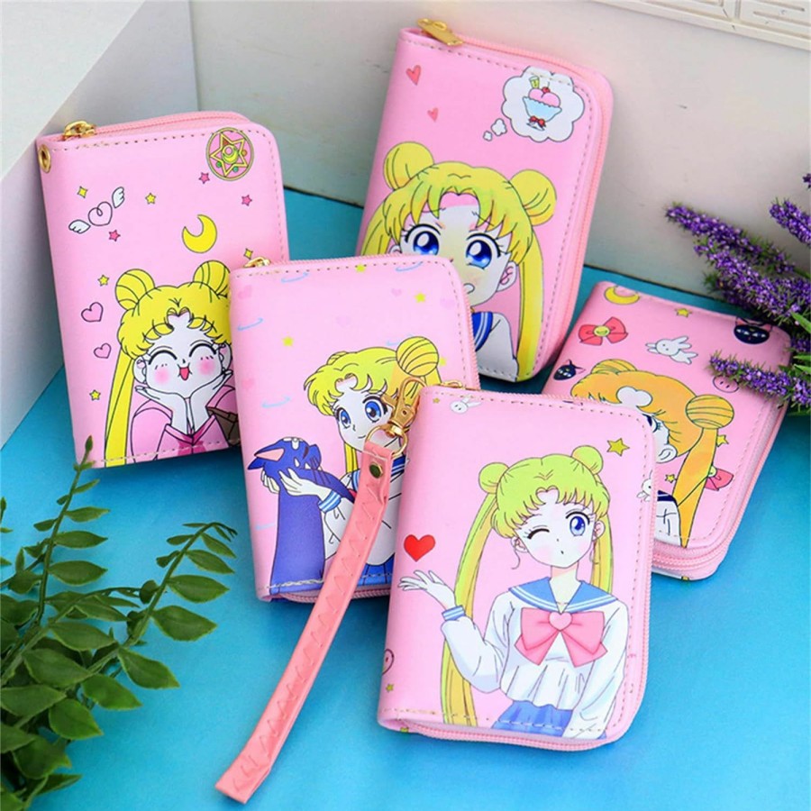 coywzca Wallets | Anime Wallet Cute Purse Girls Wallet Cartoon Wallet Women Wallet Leather Wallet (Foodgirls Wallet)