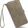 CONISY Wallets | Conisy Womens Wallets Large Capacity, Multi Card Slots Clutch Long Wallet For Women With Rfid Blocking (Grey)