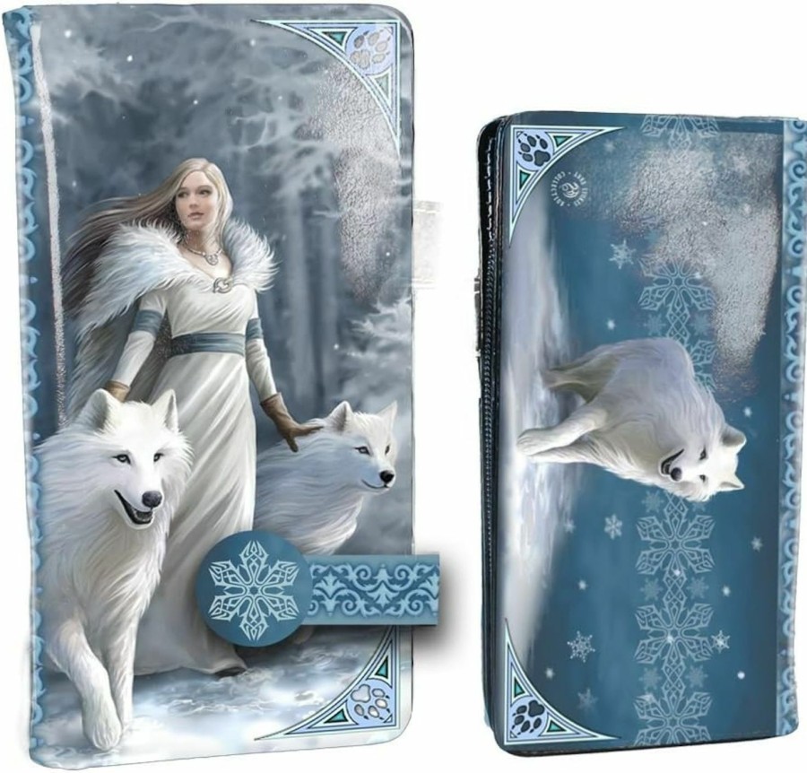 Nemesis Now Wallets | Nemesis Now Winter Guardians Anne Stokes Embossed Purse 18.5Cm Blue, Pu