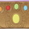 Loungefly Wallets | Loungefly Marvel Thanos Gauntlet Metallic Zip Around Wallet