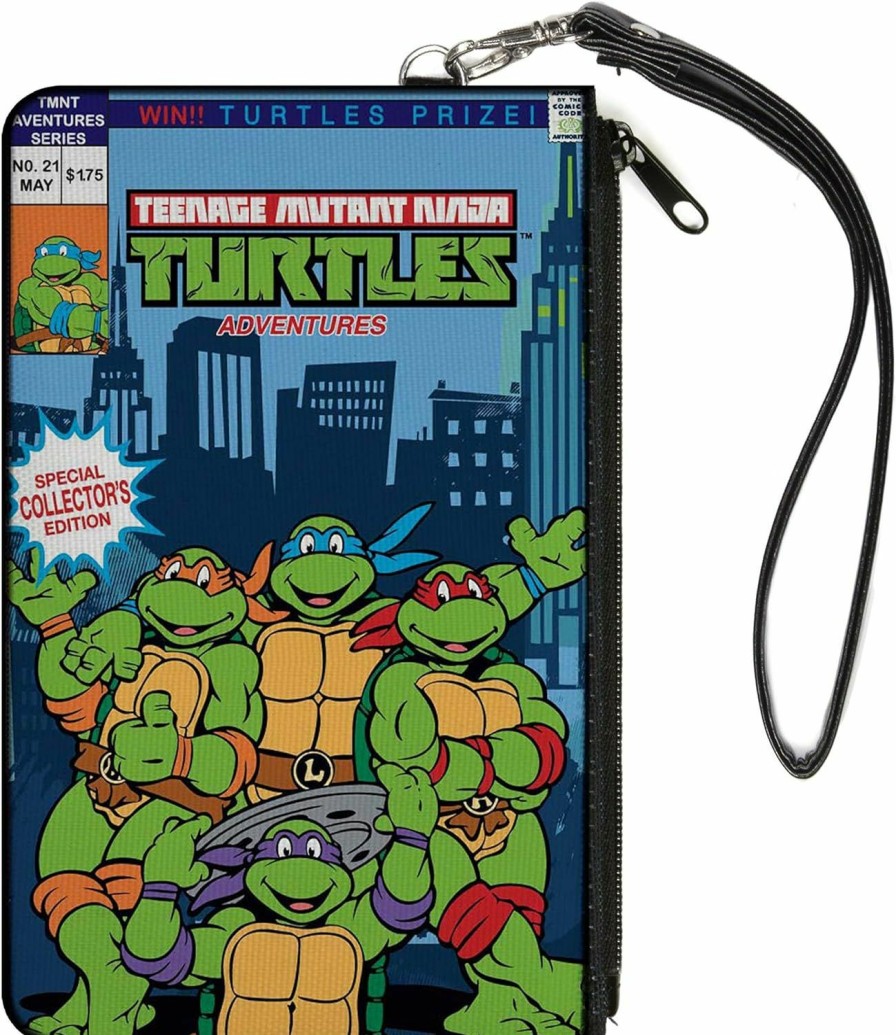 Buckle-Down Wallets | Buckle-Down Women'S Standard Zip Wallet Ninja Turtles Large, 8\" X 5\"