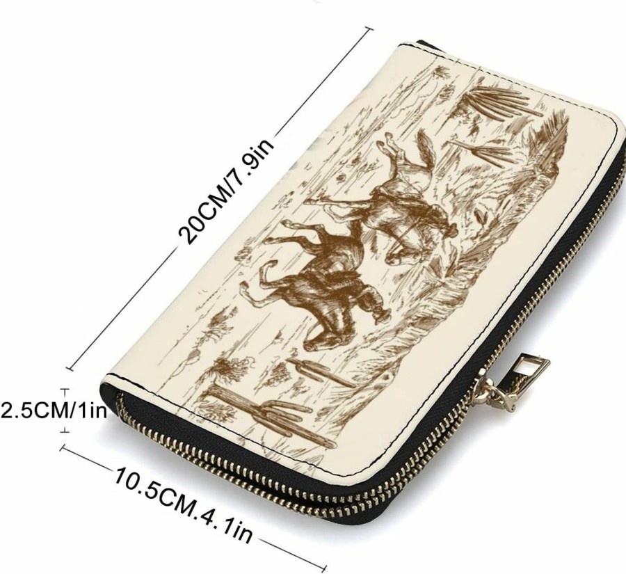 Qwalnely Wallets | Qwalnely Western Wallet Leather Cowboy Purse Phone Money Credit Card Holder Western Stuff Gifts For Women Men