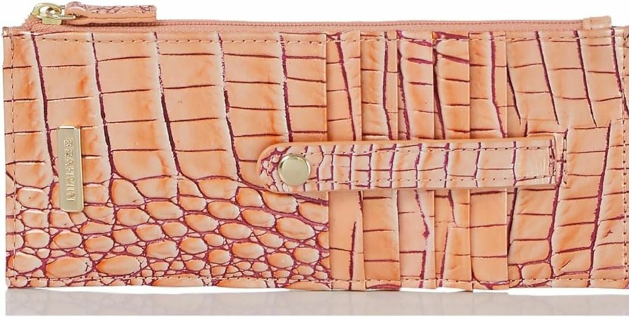 BRAHMIN Wallets | Brahmin Credit Card Wallet - Apricot Rose Melbourne