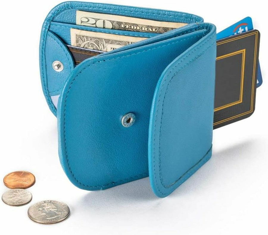 Taxi Wallet Wallets | Taxi Wallet Tw03-Blu Moon - Soft Leather - Compact, Front Pocket Folding Wallet - For Cards, Coins, Bills, Id (Men & Women)