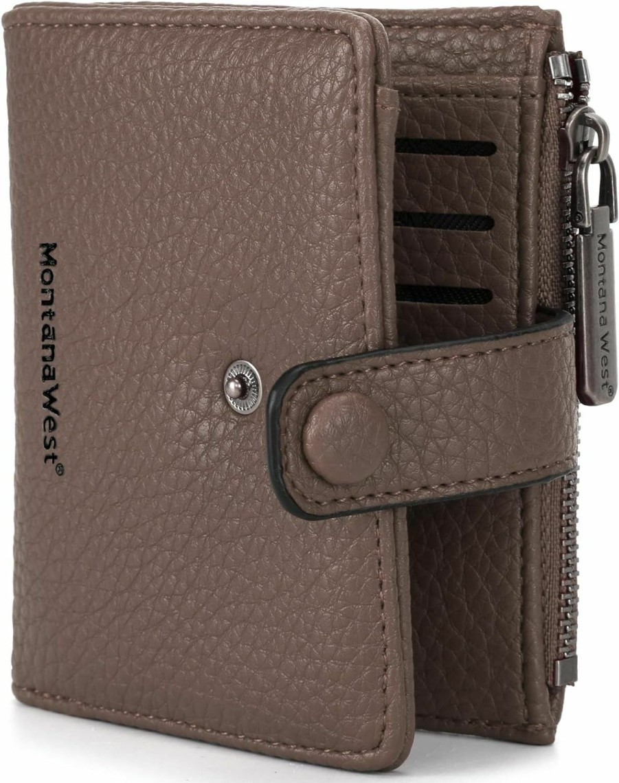 Montana West Wallets | Montana West Women'S Wallet Long Bifold Card Holder Rfid Blocking With Zipper Coin Pocket