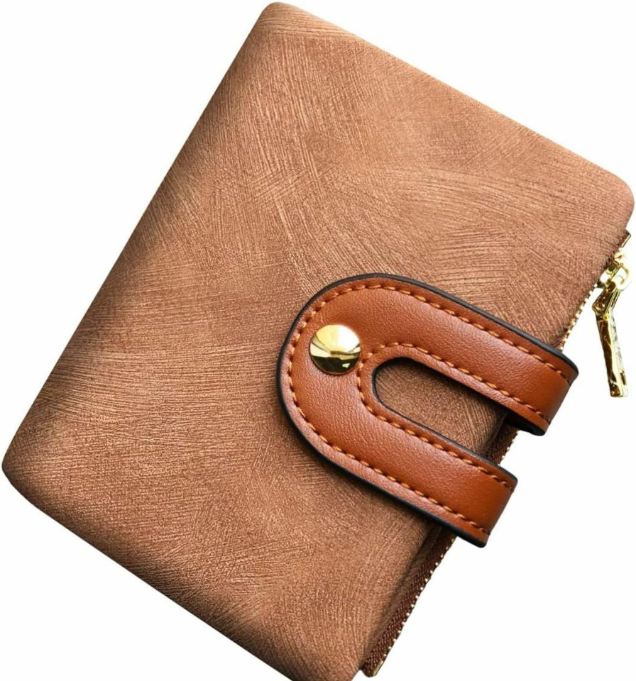 AOXONEL Wallets | Aoxonel Women'S Rfid Small Bifold Leather Wallet Ladies Mini Zipper Coin Purse Id Card Pocket,Slim Compact Thin