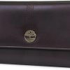 Timberland Wallets | Timberland Women'S Leather Rfid Flap Wallet Clutch Organizer