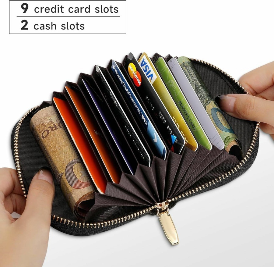 Pomelo Best Wallets | Pomelo Best Credit Card Holder For Women - Rfid Blocking Small Wallet With Zipper Pocket