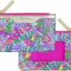 Lilly Pulitzer Wallets | Lilly Pulitzer Id Holder Wallet, Wallet With Zip Close, Cute Card And Id Case For Women, Havana Pink Caning