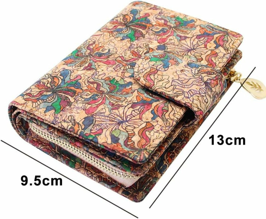 boshiho Wallets | Boshiho Wallets For Women, Vegan Card Holder Bifold Womens Wallet Small Compact Rfid Blocking Purse With Zipper Coins Pocket (Multicolor C)